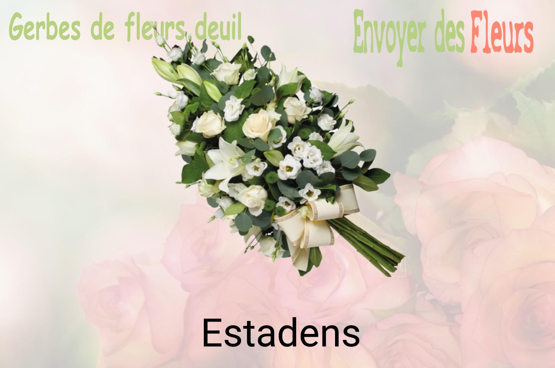 Gerbe de fleurs de deuil livrée à Estadens